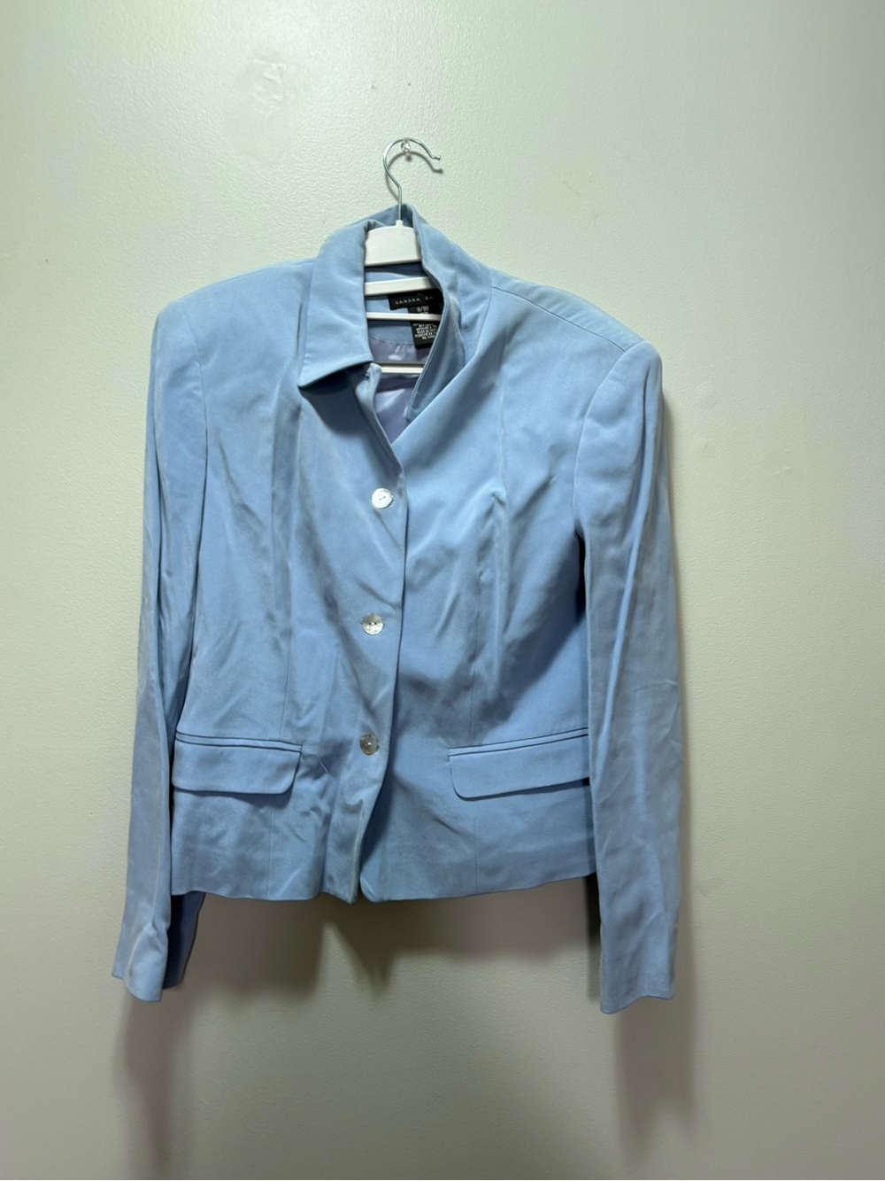 Light Blue Button-Front Jacket